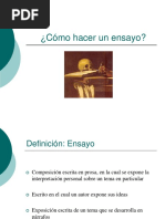 Como Hacer Un Ensayo