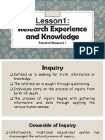 Lesson1-Research Experience and Knowledge