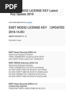 ESET NOD32 License Keys 2025 | PDF