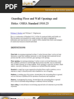 Guarding Floor and Wall Openings and Holes: OSHA Standard 1910.23