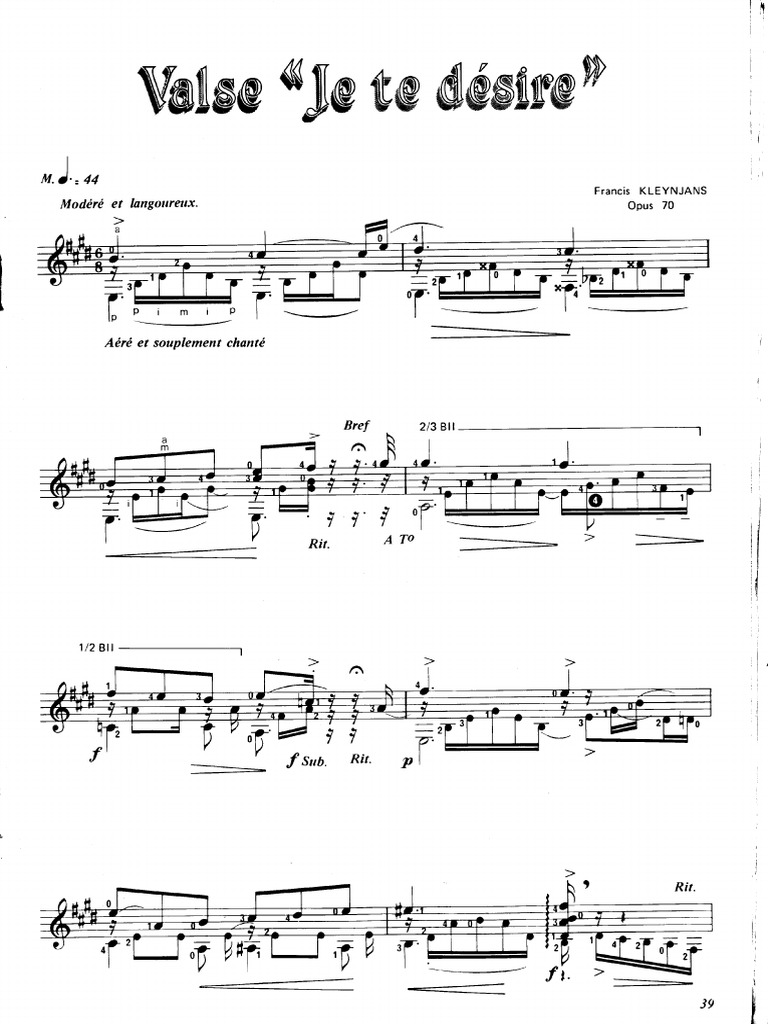21 Valse Je Te Desire PDF PDF