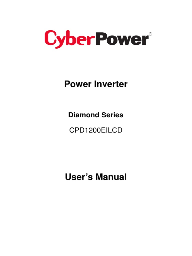 Cyber Power PDF Power Inverter Direct Current