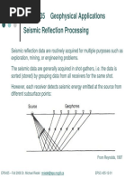 Seismic Reflection Processing