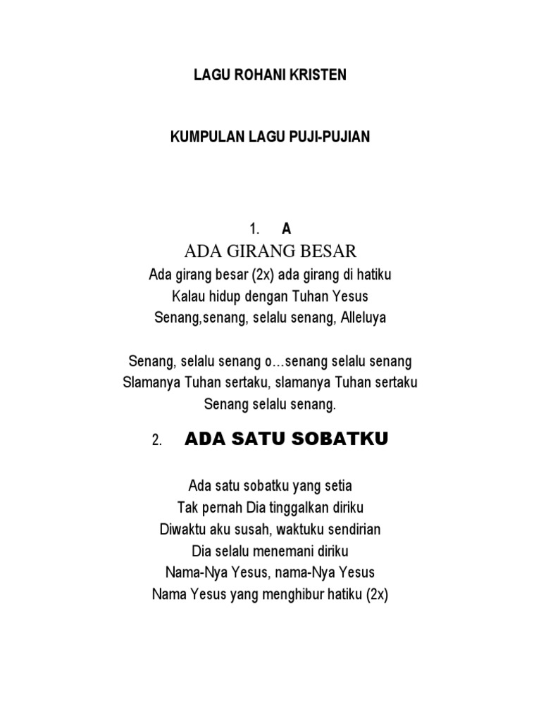 Lagu Rohani Kristen Pdf