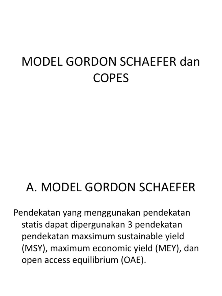 Model Gordon Schaefer dan COPES | PDF