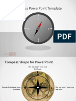 9063 Compass Shape Powerpoint