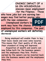 Socio Economic Impact of A Business Continuation