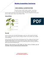 Dr. Homi Bhabha Competition Test Series Plant and Animal Classification