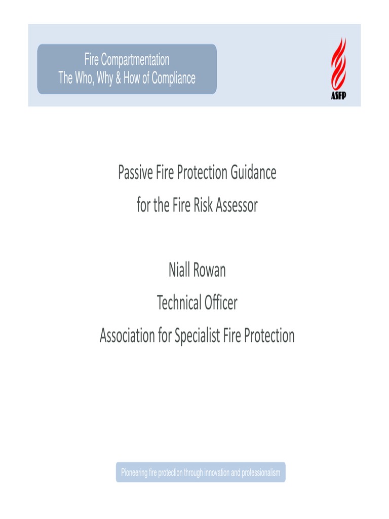 ASFP Launch Fire Risk PDF | PDF | Duct (Flow) | Fire Protection