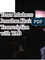 Tenor Madness Jonathan Kreisberg Transcription with TAB