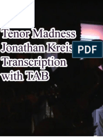 Tenor Madness Jonathan Kreisberg Transcription With TAB