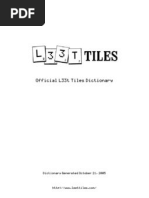 Official L33t Tiles Dictionary