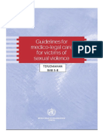 Terjemahan WHO Guidelines For Medico-Legal Care of Sexual Violence Victim