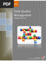 Total Quality Management Assignment No 1