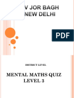 CLASS 10th MENTAL MATHS