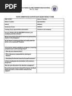 Supervisor Monitoring Form