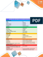 Matriz de Criterios de Segmentación