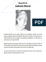 Biografía, Gabriela Mistral