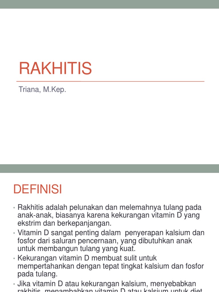 Rakhitis PDF | PDF | Gaya Hidup