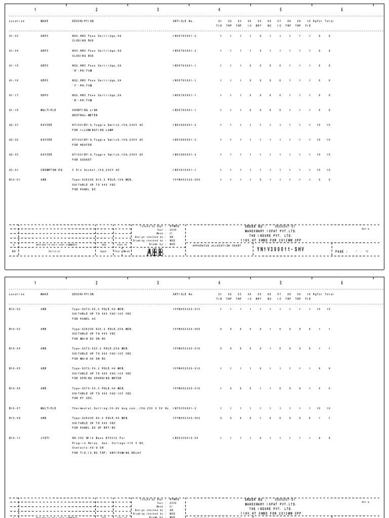 Electrical Panel Drawings and Diagrams | PDF | Relay | Alternating Current