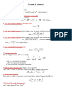 Formule Geometrie