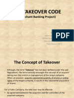 The Takeover Code: (Merchant Banking Project)