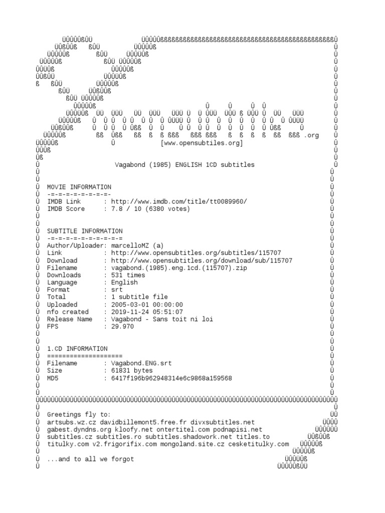 Vagabond Utility Software Computer File