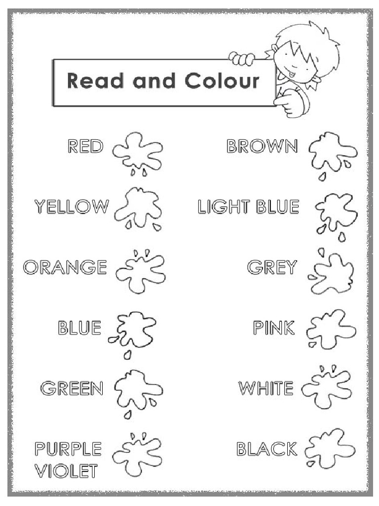 COLOURS Worksheet PDF | PDF
