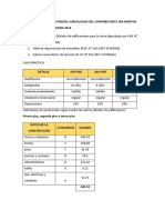 Calculo Del Impuesto Predial Subvaluado Del Contribuyente Sra Martha Canaza Quispe Del Periodo 2018