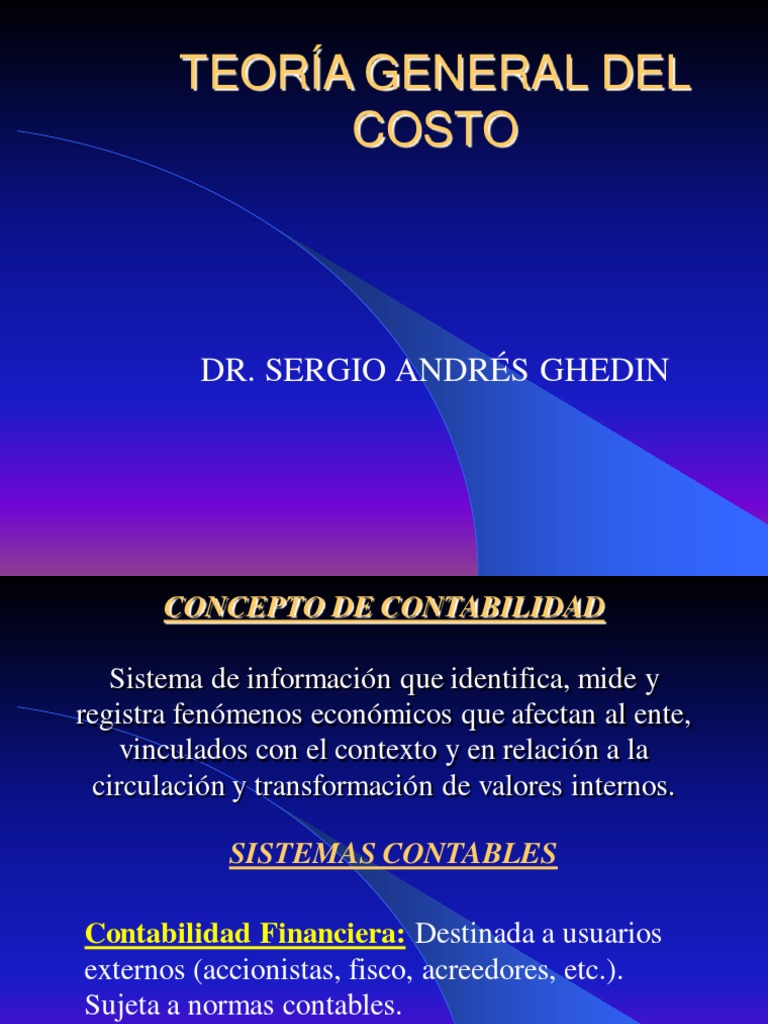 Teoria General Del Costo | Costo | Contabilidad | Prueba gratuita de 30 ...