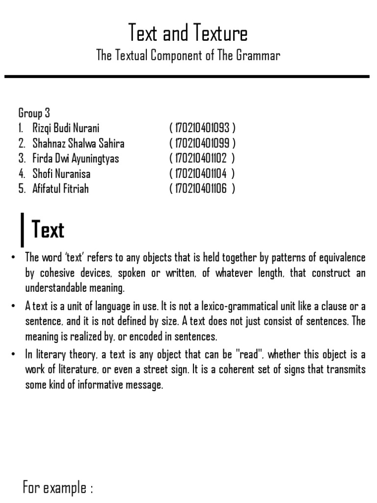 Understanding Text and Texture | PDF | Semantics | Sentence (Linguistics)