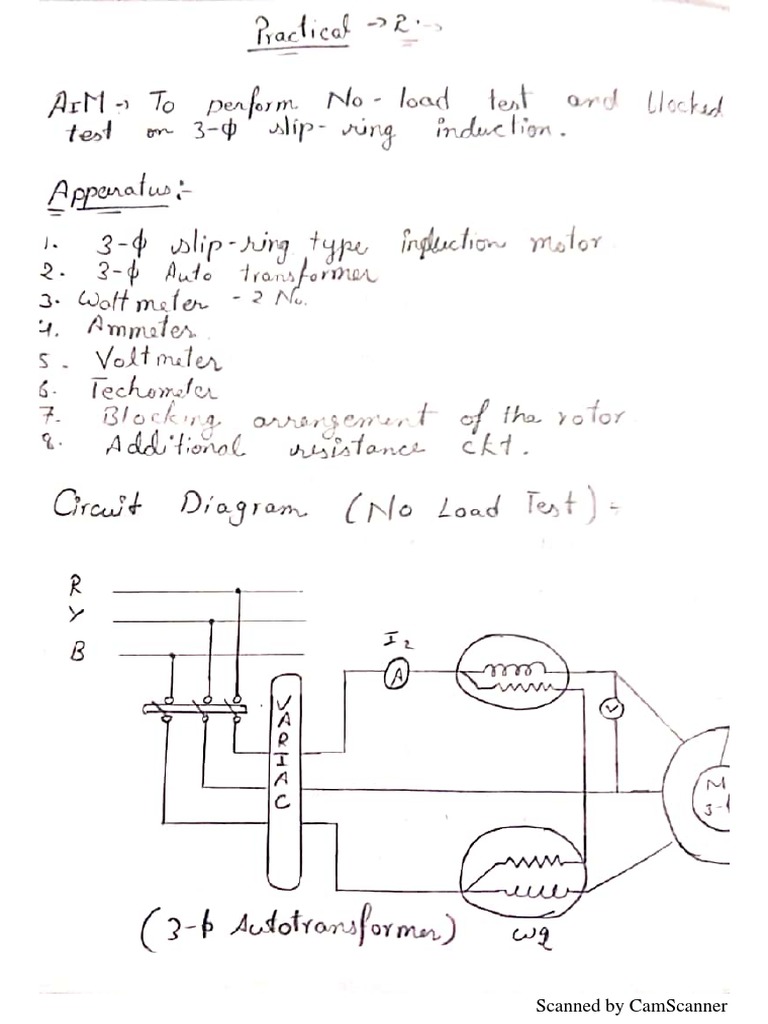 Electrical Machine 2 Practical File PDF
