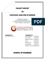 Reebok Strategic Analysis Project Report