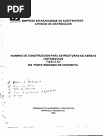 Norma de Construccion 7.6-13.2KV Poste Concreto PDF | PDF