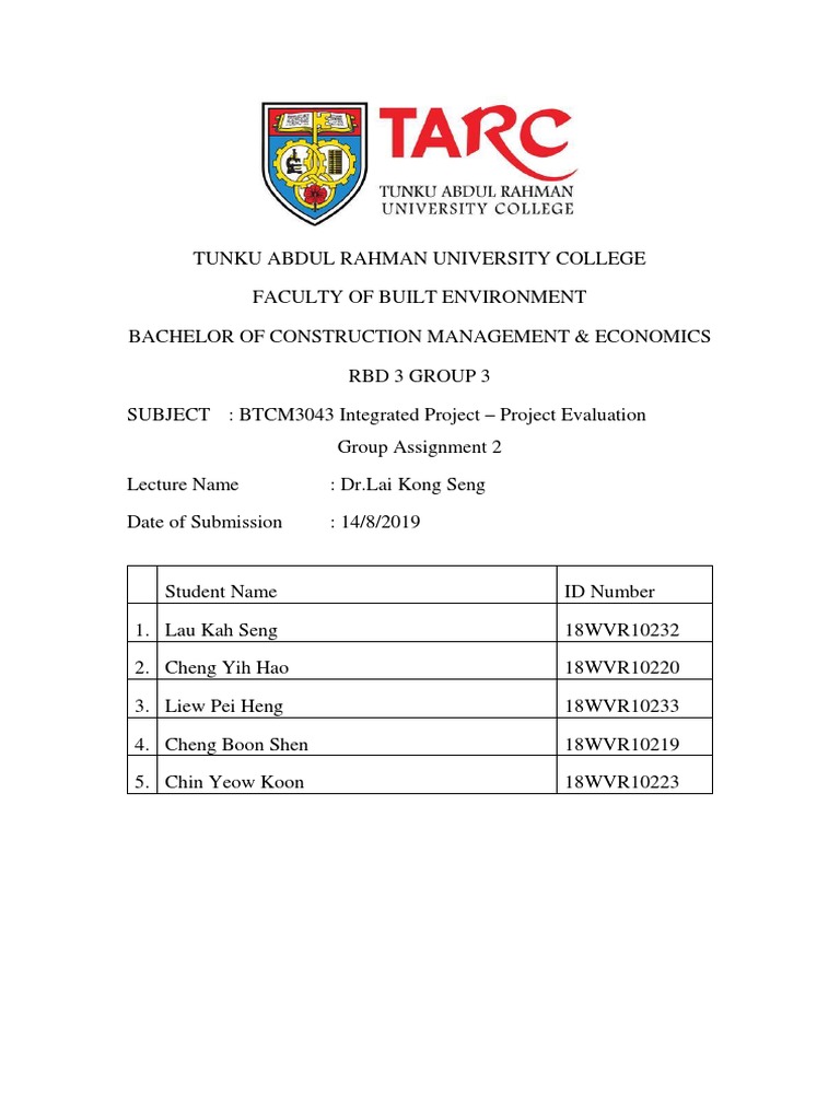 IP Cover Page for Group Assignment | PDF