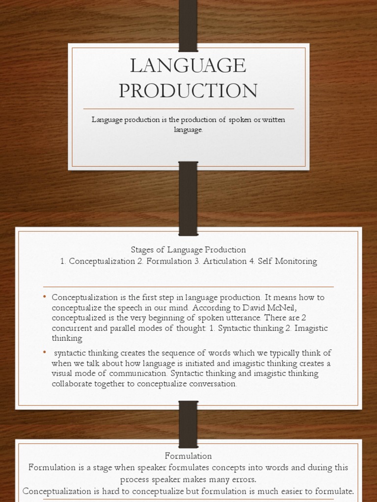 Language Production | PDF