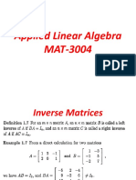 WINSEM2019-20 MAT3004 TH VL2019205000358 Reference Material I 09-Dec-2019 INVERTIBLE MATRIX AND ELEMENTRY MATRICES