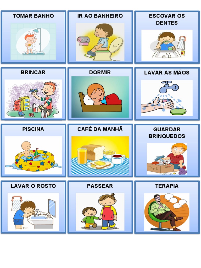 Rotina Diária Menino e Menina PDF | PDF | Alimentos | Bebidas