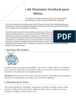 10 Ejercicios de Gimnasia Cerebral para Niños