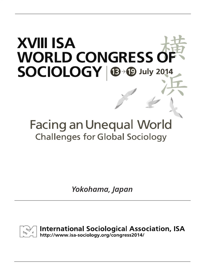 Isa Wcs2014 Program Book Pdf Economic Inequality Discrimination Race Relations