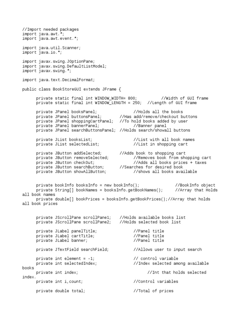 Book Store GUI | PDF | Software | Areas Of Computer Science