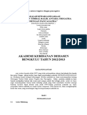 Jelaskan perbedaan trigatra dan pancagatra