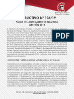 Instructivo 134 de Pago de Aguinaldo 2019