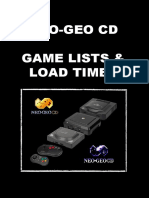 NEOGEO CD Games Lists & Loads Times