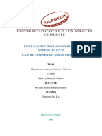 Operaciones bancarias activas y pasivas