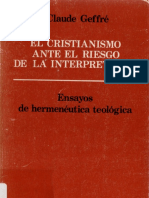 Geffre Cristianismo Riesgo Interpretación PDF