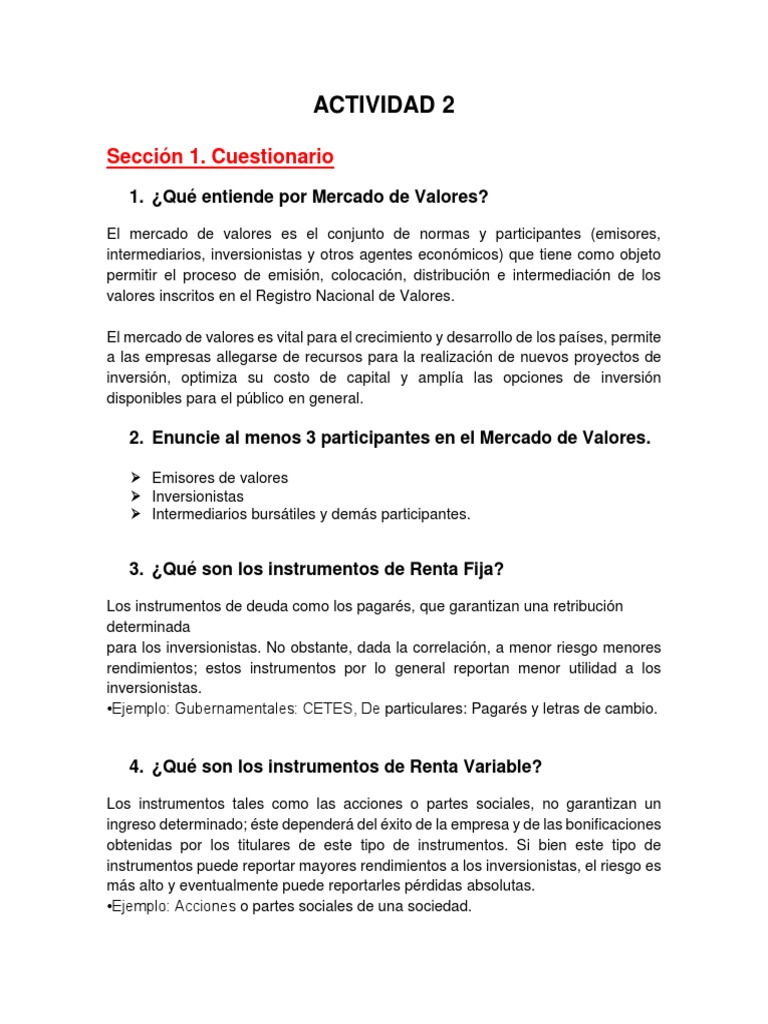 Introducción al Mercado de Valores | PDF | Ley de fideicomiso | Bolsa ...