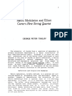 Metric Modulation and Elliot Carter First String Quartet
