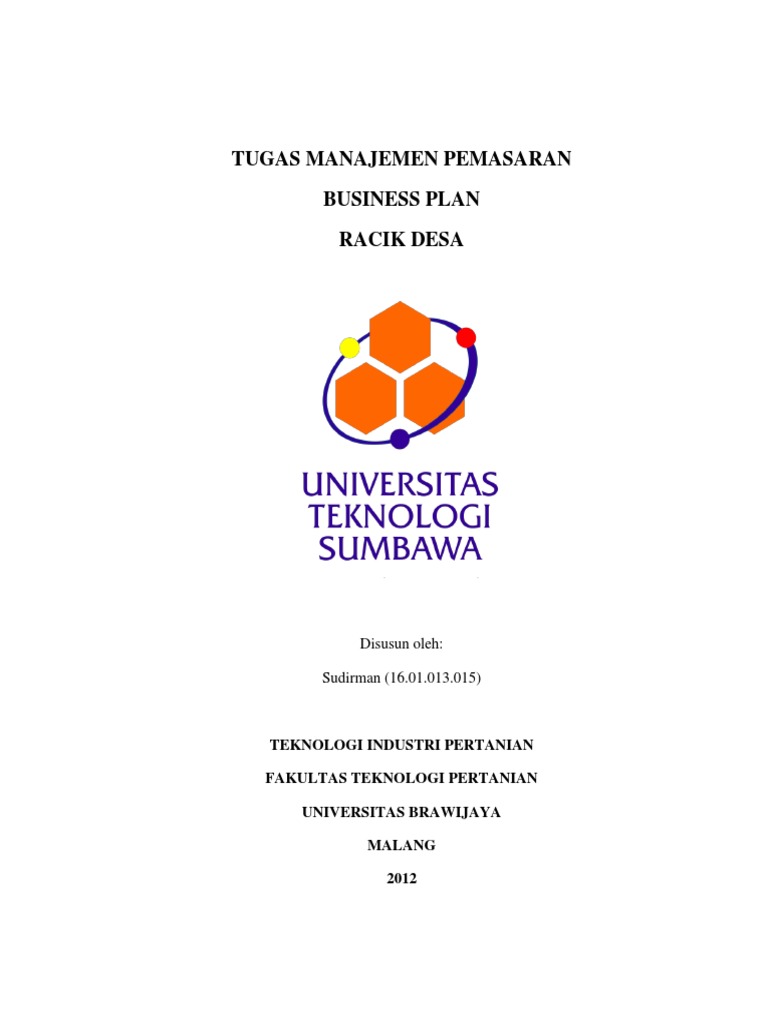 Bisnis Plan Sudirman Docx