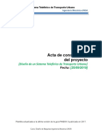 Acta de Constitucion Del Proyecto Del Teleferico